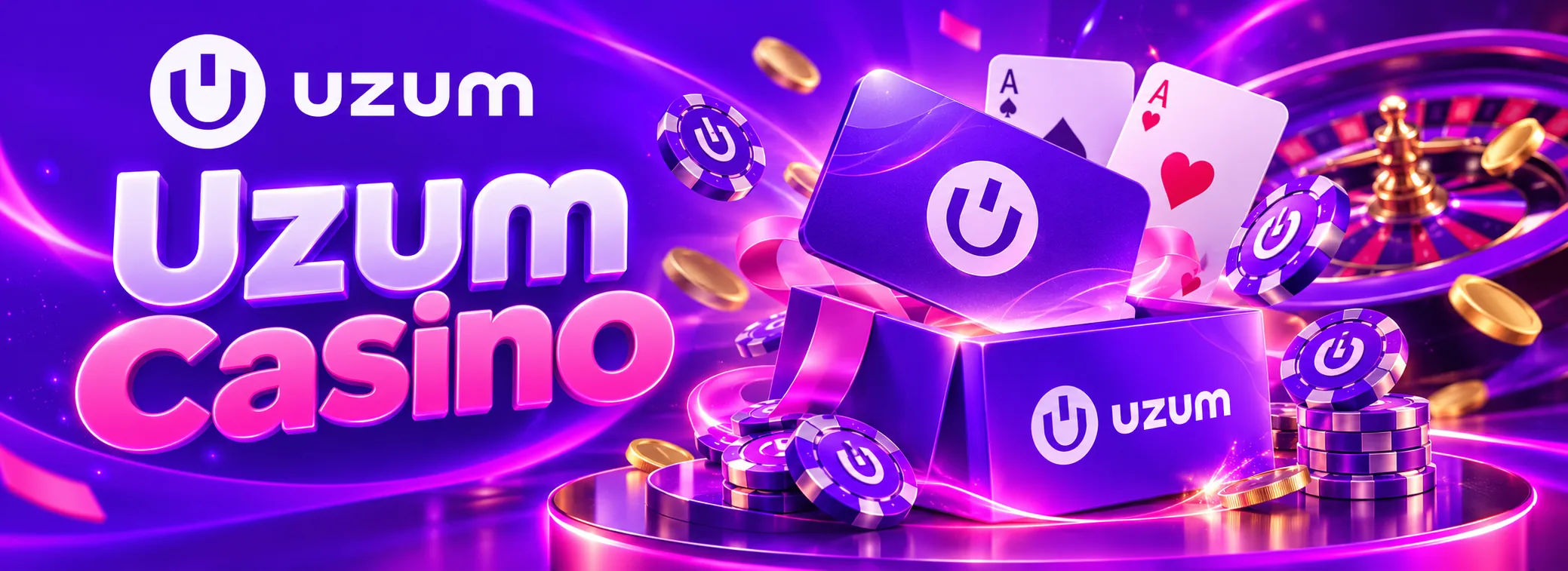 Uzum Casino xush kelibsiz bonusi banneri: 120% va 150 frispin